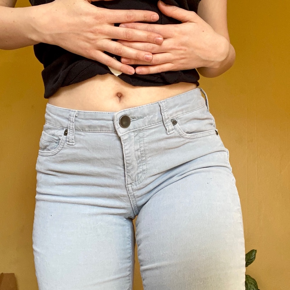 Kut baby blue corduroy skinny jeans
